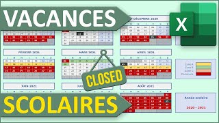 Calendriers automatiques des vacances scolaires [upl. by Aivyls]