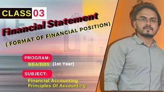 Financial Statements Class 3 Format of Financial Statement [upl. by Irrem]