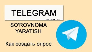 Telegram opros yozish [upl. by Adialeda329]