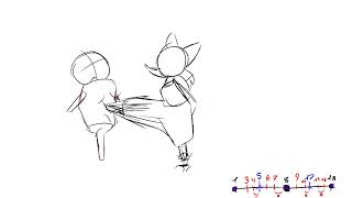 Mienshao combat  Practica de animacion 4 [upl. by Egiap]