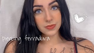 Como tirar e colocar o piercing ferradura  Sharon Mel [upl. by Jedd]