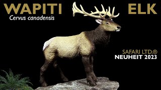 Safari Ltd ® Elk  Wapiti  Cervus canadensis  Wild Wildlife Review [upl. by Barbara]