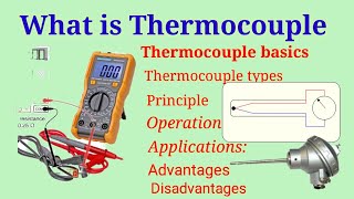 Thermocouple basics and types of thermocoupleTtypeJtypeKtypeEtypeRtypeBtypeApplications [upl. by Nnaeirual421]