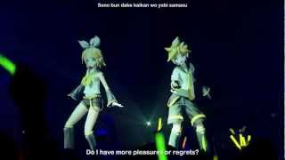 Len And Rin Kagamine  Purple Butterfly on your Right Shoulder  Project DIVA Live  eng subs [upl. by Cherrita]