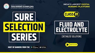 Fluid amp electrolyte part1  sure selection series NORCET DSSSB RRB SPECIAL  By RN SURESH SIR [upl. by Elvie]