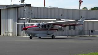 Beautiful Cessna SkyMaster StartUp RunUp Taxiing and TakeOff [upl. by Rann]