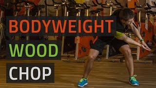 Bodyweight Wood Chop  Standing Ab Exercise [upl. by Nolla714]