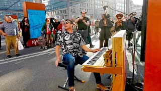 Street Boogie Woogie Piano in Bern with Nico Brina [upl. by Inilam]