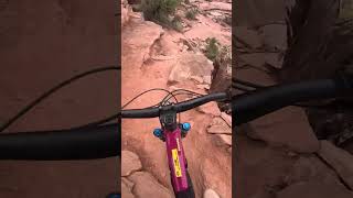 This section of Ahab is gnarly moab bronsonreview mtb [upl. by Goldia36]