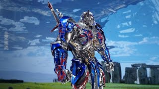 ThreeZero The Last Knight Optimus Prime DLX Transformers Figure Unboxing Review [upl. by Bueschel]