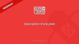 Description dune plaie Webinar [upl. by Lilly]