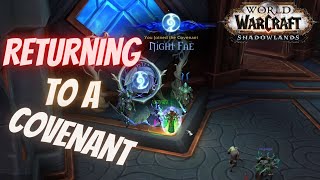 How to Join Return to a Covenant  WoW Shadowlands Guide [upl. by Ynhoj]