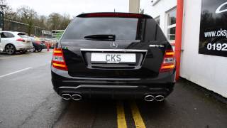 Mercedes S204 C350CDI Estate CKS Sport Quad Exhaust amp C63 Diffuser Facelift [upl. by Bower]