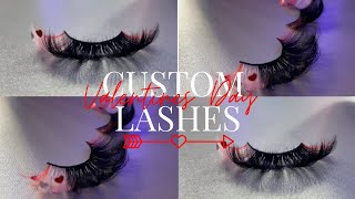 VDAY INSPO LASH STRIPS  Custom Lash Strip Tutorial [upl. by Onez]