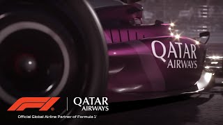 Takeoff on the race track as the Global Partner of F1  Qatar Airways [upl. by Kentigerma]