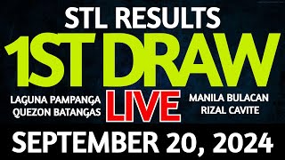 Stl Result Today 1st draw September 20 2024 STL Batangas Live [upl. by Lj812]