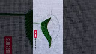 Easy Leaf Stitch Embroidery by Hand shorts [upl. by Also62]