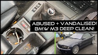 Cleaning the dirtiest BMW M3 car ever Neglected and vandalised [upl. by Nylave]