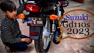 Suzuki GD110s new 2023 model gd110 2023  new model Suzuki gd 110  Rizwan vlogs Suzuki 110 bike [upl. by Maxine947]