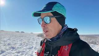 Running through the snow is hard This is trail running in the winter here in Colorado Springs CO [upl. by Wilber]