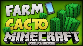 ✔ MINECRAFT PE  A MELHOR FARM DE CACTOS  EFICIENTE E AUTOMÁTICA [upl. by Demp]