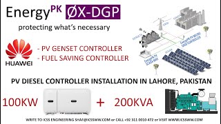 Fuel Saving Controller 100kW Huawei without Smartlogger 3000 and 200 KVA generator [upl. by Antons]