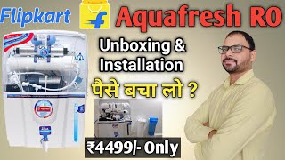 Aquafresh RO water purifier Unboxing Installation Service Best Water purifier Under 5000 [upl. by Yelehsa]