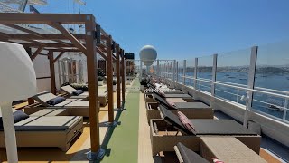 Carnival Venezia Serenity deck Basketball court and golf course tour [upl. by Canute]