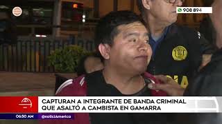 Capturan a presunto implicado en asalto a cambista de Gamarra [upl. by Elatsyrk]