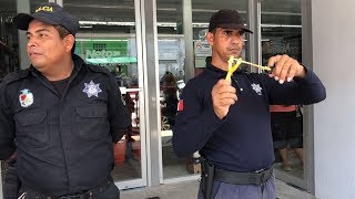 Policías de Alvarado ahora usan resorteras para combatir delincuencia [upl. by Sumetra]