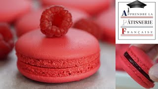 MACARON FRAMBOISE Comment faire des macarons framboise parfait 😍 [upl. by Teeniv356]