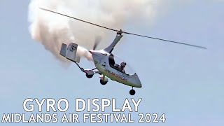 Calidus Autogyro  Gyro Air Displays  Midlands Air Festival 2024 [upl. by Tamsky]