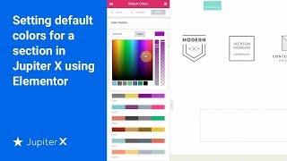 Setting default colors for a section in Jupiter X using Elementor [upl. by Henke]