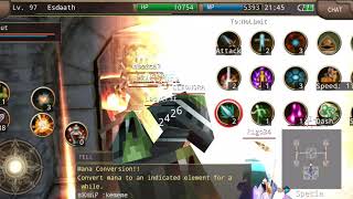 Iruna Online Magic Blade Enchanter vs Moss Golem [upl. by Quenna]