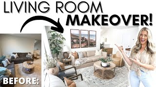 EXTREME LIVING ROOM MAKEOVER  LIVING ROOM DECORATING IDEAS  DECORATING ON A BUDGET [upl. by Roshelle]