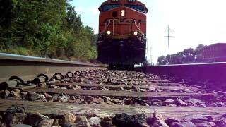 BNSF Coal Empty Accelerates over camera [upl. by Lourie]