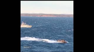 Nimitz class aircraft carrier USS Harry S Truman CVN 75 crossing the Oslofjord [upl. by Asselim]