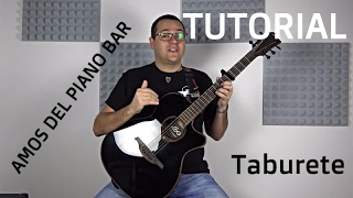 Cómo tocar Amos del piano bar de Taburete en la guitarra  Tutorial fácil [upl. by Aerdnahs]