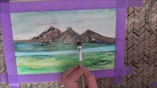 Paysage abstrait aquarelle [upl. by Camden66]