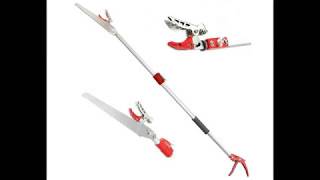 DCM Telescoping Cut and Hold Long Reach Bypass Garden Pruner Pole Saw Extendable saw Fruit Picker [upl. by Coreen669]