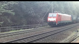 Container Freight Train in the woods  forrests [upl. by Zetnod113]