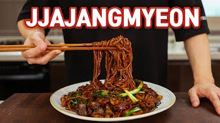 The BEST Korean Noodles Jjajangmyeon Black Bean Noodles Recipe [upl. by Nibuz125]