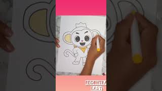 Dibujando a POKI 🙉 kawaii cute handmade shortvideo viralvideo [upl. by Ettari771]